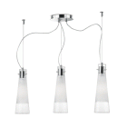 LAMPADA SOSPENSIONE KUKY SP3 TRASPARENTE - IDEAL LUX 033952 product photo