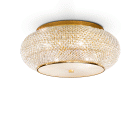 LAMPADA PLAFONIERA PASHA ' PL1 0 ORO - IDEAL LUX 100791 product photo