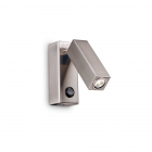 LAMPADA APPLIQUE PAGEAPSQUARE NICKEL - IDEAL LUX 233857 product photo