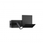 LAMPADA DA PARETE KOMODO - 1APLED4 , 5W NERO - IDEAL LUX 291796 product photo