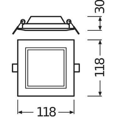 DL SLIM SQ105 6W/3000K WT IP20     LEDV - LEDVANCE DWLSSQ1056830G2 - LEDVANCE DWLSSQ1056830G2 - LEDVANCE DWLSSQ1056830G2 product photo Photo 03 3XL