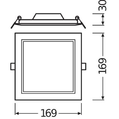 DL SLIM SQ155 12W/6500K WT IP20    LEDV - LEDVANCE DWLSSQ15512865G2 - LEDVANCE DWLSSQ15512865G2 - LEDVANCE DWLSSQ15512865G2 product photo Photo 03 3XL