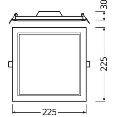 DL SLIM SQ210 18W/4000K WT IP20    LEDV - LEDVANCE DWLSSQ21018840G2 - LEDVANCE DWLSSQ21018840G2 - LEDVANCE DWLSSQ21018840G2 product photo Photo 03 3XL
