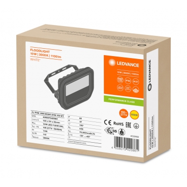 PROIETTORE FARO LED DA ESTERNO 10W BIANCO 830 KELVIN CON STAFFA - LEDVANCE FLOOD10830WG3 product photo Photo 03 3XL