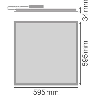 Panel Compact 600 Ugr&Lt;19 Dali 33W 840 U19 Dali - LEDVANCE PLCMP60033840UDA product photo Photo 03 3XL