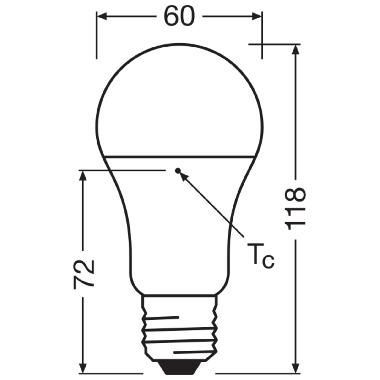 Led Classic A V 13W 865 Frosted E27 - LEDVANCE VCA100865S1 product photo Photo 05 3XL