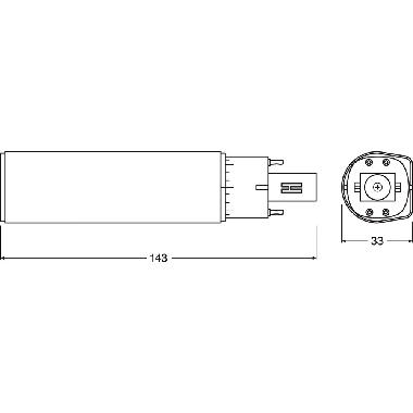 Dulux Led D/E Hf &Amp; Ac Mains V 6W 830 G24Q-1 - LEDVANCE VDDE138301 product photo Photo 04 3XL