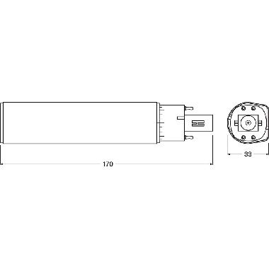 Dulux Led D/E Hf &Amp; Ac Mains V 10W 840 G24Q-3 - LEDVANCE VDDE268401 product photo Photo 04 3XL