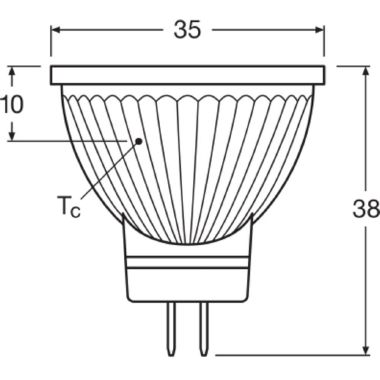 Led Mr11 P 2.5W 827 Gu4 - LEDVANCE PM1120827361 product photo Photo 03 3XL