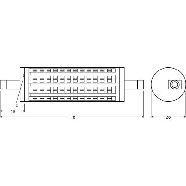 LEDPLI118150 17,5W/827 230V R7S FS1OSRAM - LEDVANCE PLIN150827R7SG8 product photo Photo 02 3XL