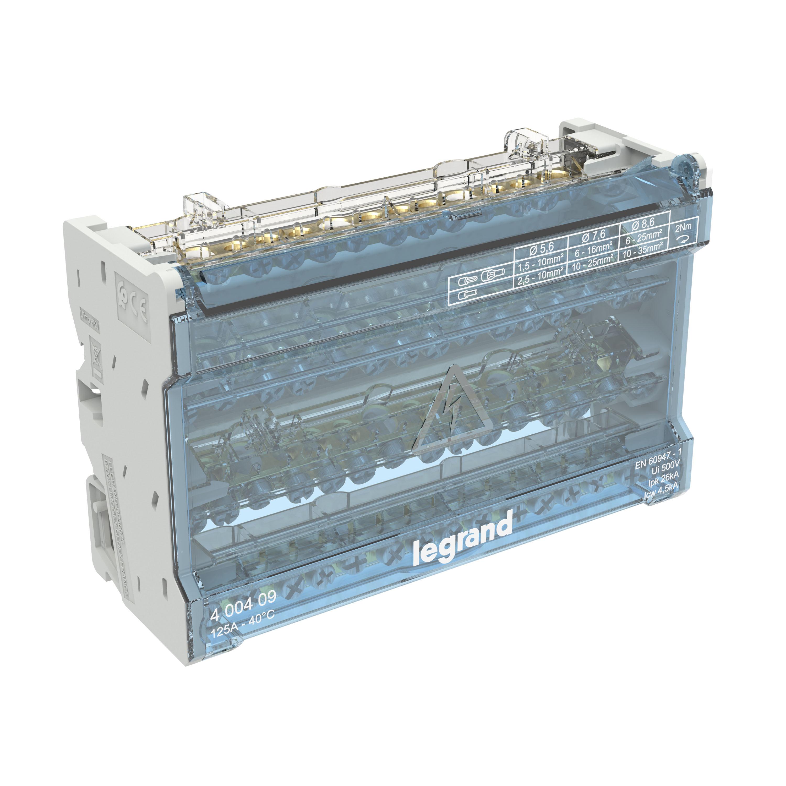 RIPARTITORE MODULARE 4P 125A 8M - LEGRAND 400409 - LEGRAND 400409 product photo