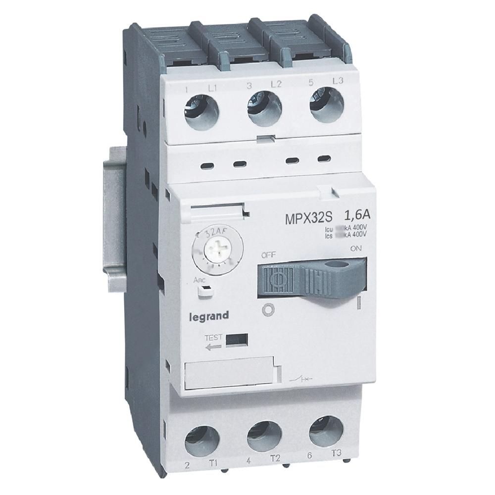 MPX3 32S SALVAMOTORE MAGNETO. 3P 1-1.6A - LEGRAND 417305 - LEGRAND 417305 - LEGRAND 417305 product photo