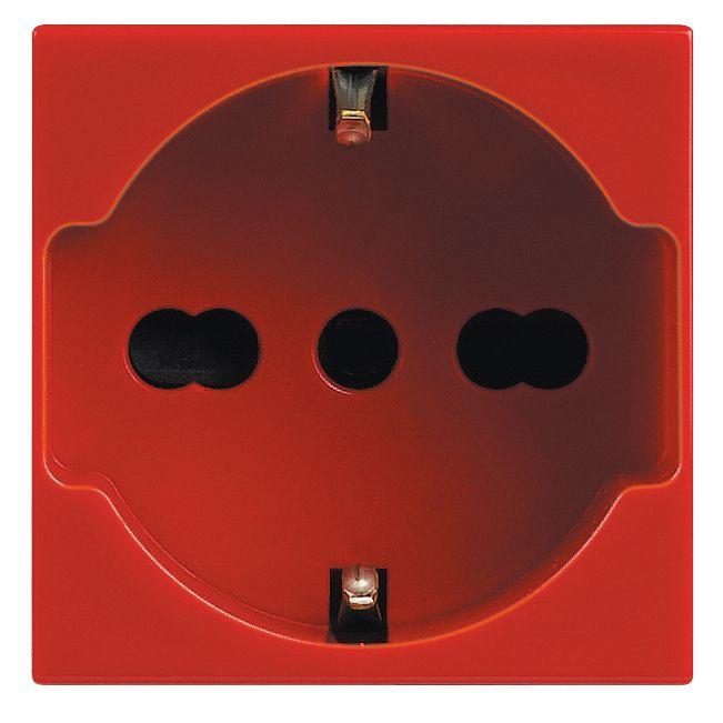 VELA SCURO-PRESA 2P+T 10/16A UNIVERS.ROSSO 2M - LEGRAND 682918 - LEGRAND 682918 - LEGRAND 682918 product photo