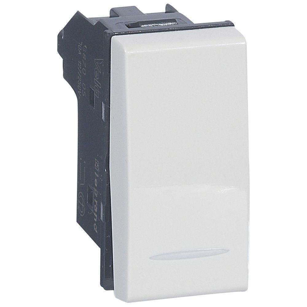 VELA BIANCA - PULSANTE 1P NO 10A - LEGRAND 687005 product photo