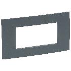 VELA QUADRA-PLACCA ANTRACITE 4 MODULI - LEGRAND 682631 product photo