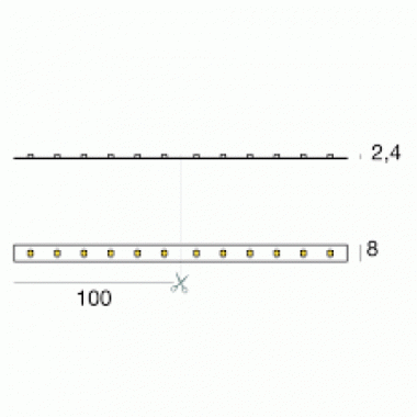 RIBBON/ROLLA WW 24V 60 LED+CON. - LINEA LIGHT 98011 product photo Photo 01 3XL