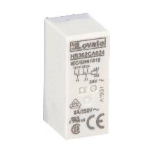 RELE' MINIATURIZZATO 2SC 8A, 24VAC - LOVATO HR302CA024 - LOVATO HR302CA024 - LOVATO HR302CA024 product photo