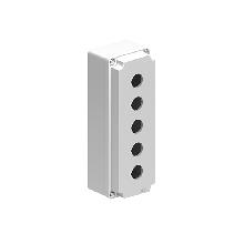 PULSANTIERA METALLICA GRIGIA A 5 FORI - LOVATO LPZM5A8 - LOVATO LPZM5A8 product photo