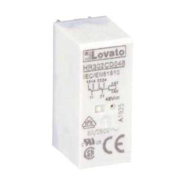 RELE' MINIATURIZZATO 2SC 8A, 12VDC - LOVATO HR302CD012 - LOVATO HR302CD012 - LOVATO HR302CD012 product photo Photo 01 3XL