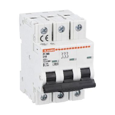 INTERRUTT. MAGNETOTERMICO 3P C 10A 10KA - LOVATO P1MB3PC10 - LOVATO P1MB3PC10 - LOVATO P1MB3PC10 product photo Photo 01 3XL