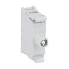 Elemento portalampada a led a luce fissa ø22mm serie platinum, attacchi a vite. Protezione da accensioni per correnti indotte, 85...140vac. Giallo - LOVATO LPXLPE5 product photo