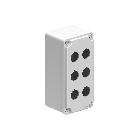 Pulsantiera multiforo, senza operatori, per 6 operatori, coperchio grigio - LOVATO LPZM6CA8 - LOVATO LPZM6CA8 product photo