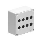Pulsantiera multiforo, senza operatori, per 8 operatori, coperchio grigio - LOVATO LPZM8CA8 - LOVATO LPZM8CA8 product photo