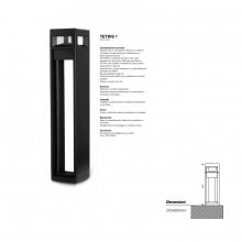 SLICK H.2500MM NERO - MARECO LUCE 1400500N product photo