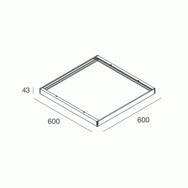 BOX PER INSTALLAZIONE PLAFONE THE PANEL 600X600 - NOVALUX 102086.01 product photo Photo 01 3XL