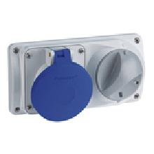 PRESA INC.IBL.ORIZZ.2P+T 16A 230V IP44 - PALAZZOLI 493126 - PALAZZOLI 493126 product photo