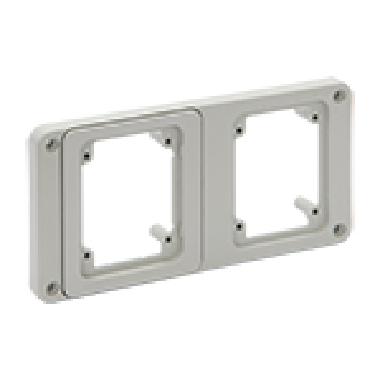 FLANGIA X 2 PRESE TOPTER/2 CALOTTE DOMOTER - PALAZZOLI 579718 - PALAZZOLI 579718 product photo Photo 01 3XL