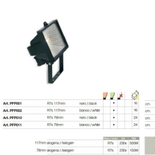LAMPADA INTERNO PARETE SOFFITTO SINTESI R7S 120W 78MM BIANCOI I -VE - PAN INTERNATIONAL-ALTATENSIONE PFP011 product photo