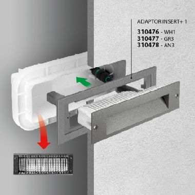 INSERT+1 INC.LED 7W 3K GRIG.MET.OTT.ASIM.MED.IP65 - PRISMA PERFORMANCE IN LIGHTING 304116 - PRISMA PERFORMANCE IN LIGHTING 304116 product photo Photo 01 3XL