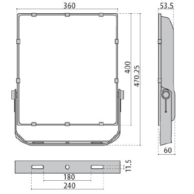 Prisma P200 187 S/EW 850 BK-RAL9005 - PRISMA PERFORMANCE IN LIGHTING 305551 product photo Photo 06 3XL