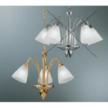 LAMPADA D.50CM 3X40W E14 METALLO OTTONATO VETRO SATINO - ROSSINI ILLUMINAZIONE 798/3/OL product photo