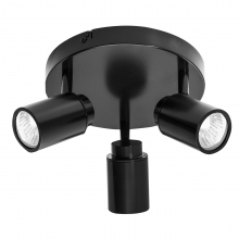 LAMPADA SOFFITTO GU10 NERO 3X35W - ROSSINI ILLUMINAZIONE BEO004N product photo