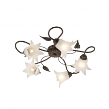 PLAFONIERA MARRONE 5 LUCI - ROSSINI ILLUMINAZIONE CIL103MA product photo