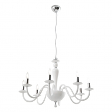 SOSP. 8 LUCI IN VETRO BIANCO - ROSSINI ILLUMINAZIONE CRI001B product photo