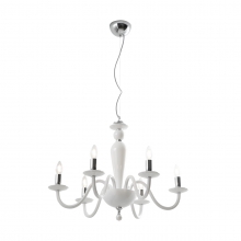 SOSP. 6 LUCI IN VETRO BIANCO - ROSSINI ILLUMINAZIONE CRI002B product photo