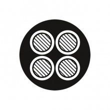 CAVO TONDO 4X0,75 NERO 100 MT - ROSSINI ILLUMINAZIONE C.3-475-N-100 product photo