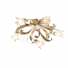PLAFONIERA AVORIO ORO CON VETRI - ROSSINI ILLUMINAZIONE REG003 product photo