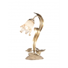 LAMPADA TAVOLO AVORIO ORO CON VETRI - ROSSINI ILLUMINAZIONE REG007 product photo