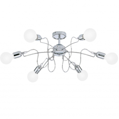 PLAFONIERA IN METALLO CROMATO - ROSSINI ILLUMINAZIONE 2598/6 product photo Photo 01 3XL