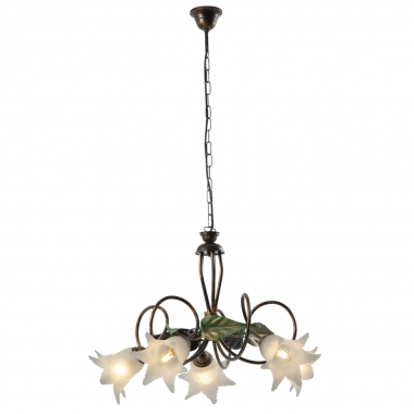 SOSPENSIONE MARRONE 5 LUCI - ROSSINI ILLUMINAZIONE CIL102MA product photo Photo 01 3XL