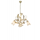SOSPENSIONE AVORIO ORO CON VETRI - ROSSINI ILLUMINAZIONE REG001 product photo