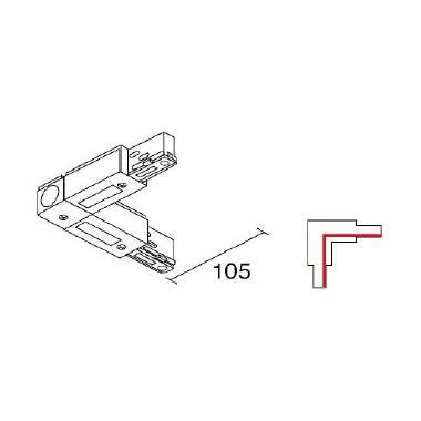 CONGIUNZ.90 TERRA INTERNA BI - SIDE ILLUMINAZIONE 990271 - SIDE ILLUMINAZIONE 990271 product photo Photo 01 3XL