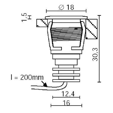 EYES BASIC 1W C/MOLL.F60 B - SIDE ILLUMINAZIONE E900/M/LBI - SIDE ILLUMINAZIONE E900/M/LBI product photo Photo 03 3XL