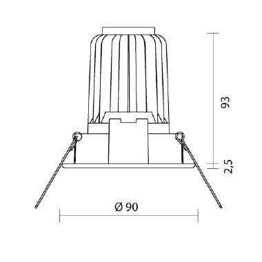 FARETTO INCASSO ORIENTABILE KIT JOLLY 830 40 BI +645984 - SIDE ILLUMINAZIONE KT2825/JLBC40 product photo Photo 03 3XL
