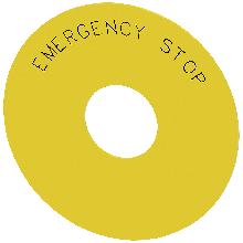 TARGH. GIALLA EMERG. STOP DIAM. EXT 75M - SIEMENS 3SU19000BC310DA0 - SIEMENS 3SU19000BC310DA0 product photo