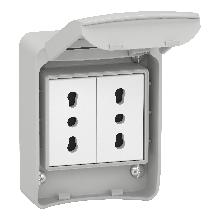 PRESA INC.2XBIVAL.2P+T 230V - SCHNEIDER ELECTRIC 81139 - SCHNEIDER ELECTRIC 81139 - SCHNEIDER ELECTRIC 81139 product photo